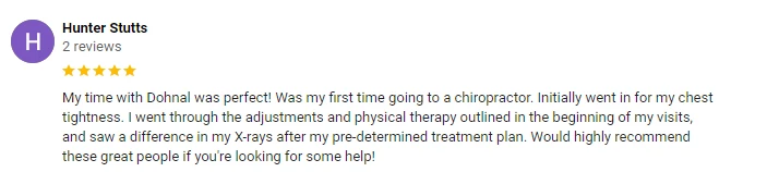 Chiropractic Nashville TN Testimonial Hunter S