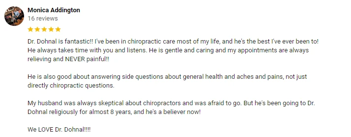 Chiropractic Nashville TN Testimonial Monica Addington