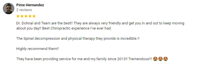 Chiropractic Nashville TN Testimonial Pime H